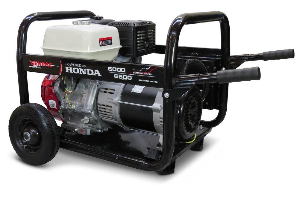 Genpac 7800W 6.5kW Honda Powered Worksite Generator RCD