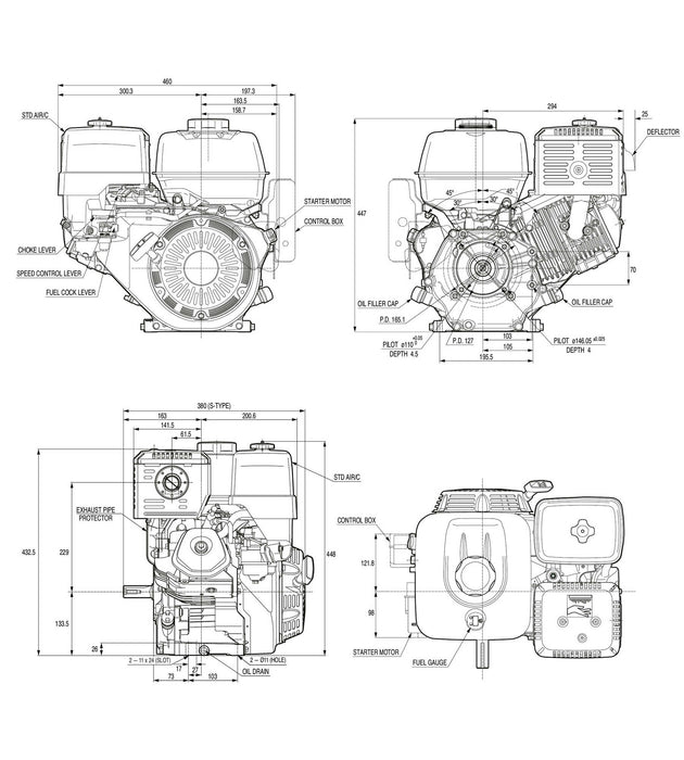Honda GX390 Engine Electric Start