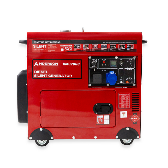 Anderson 7.5kW Silenced Diesel Generator