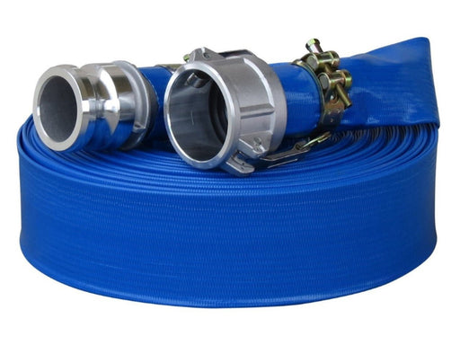 2" Rhino Blue Layflat Hose 30M + Camlocks - HF2308F - Riequip NZ