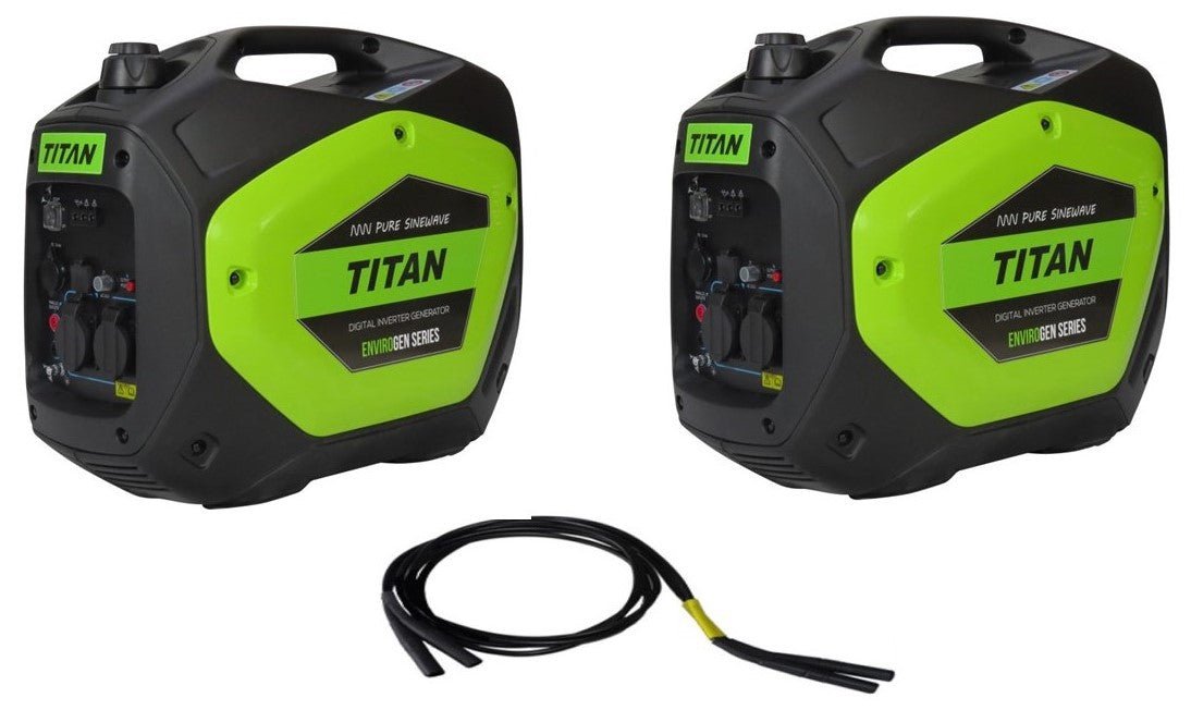 2 x Titan Envirogen 2600I Inverter Generator - G4218G - Riequip NZ