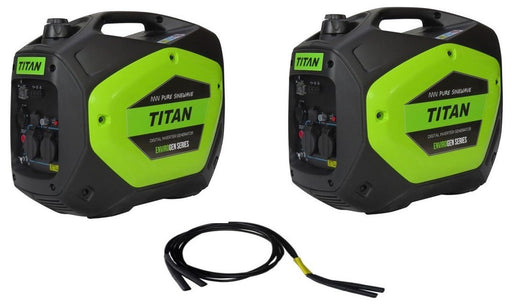 2 x Titan Envirogen 2600I Inverter Generator - G4218G - Riequip NZ