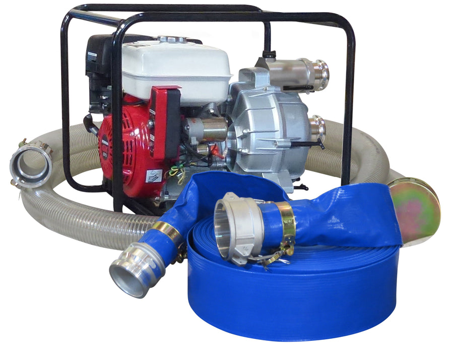3" Honda Powered Trash Electric Start Pump + Hose Kit - P1195TK - Riequip NZ