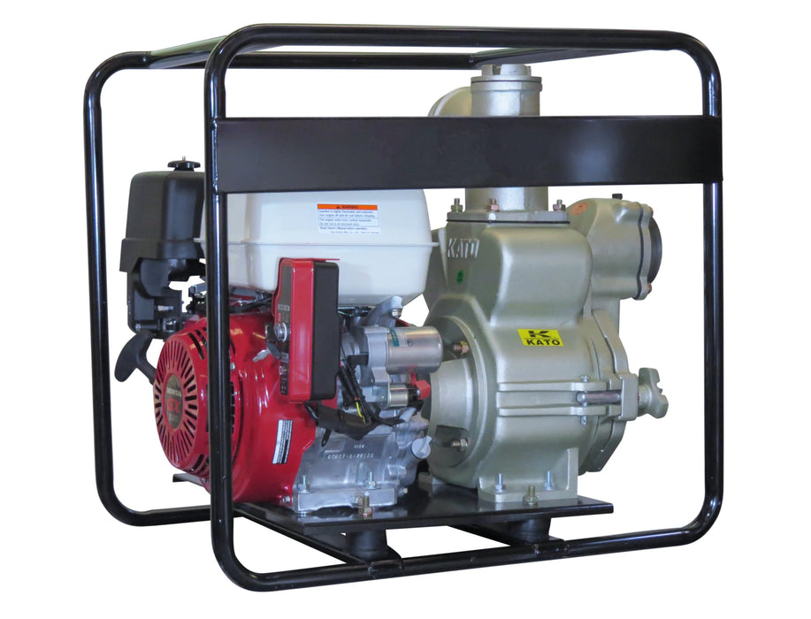 4" Kato Honda Powered Trash Pump HD El. St + Hose Kit - P2133GK - Riequip NZ