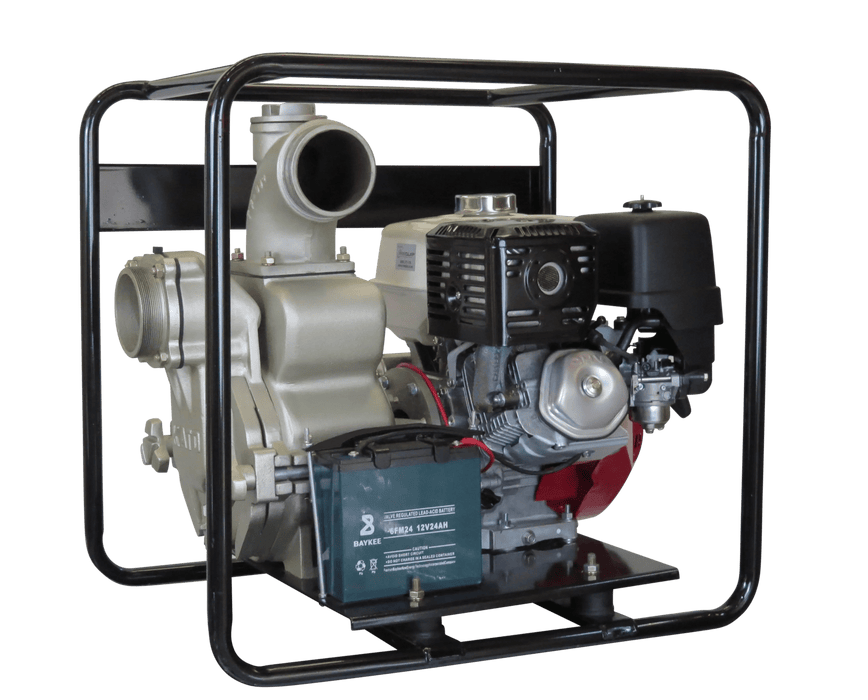 4" Kato Honda Powered Trash Pump HD El. St + Hose Kit - P2133GK - Riequip NZ