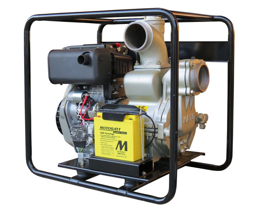 4" Yanmar Powered Full Trash Pump Electric Start - P2137G - Riequip NZ