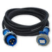 Riequip coiled black extension lead with CEE plug and socket