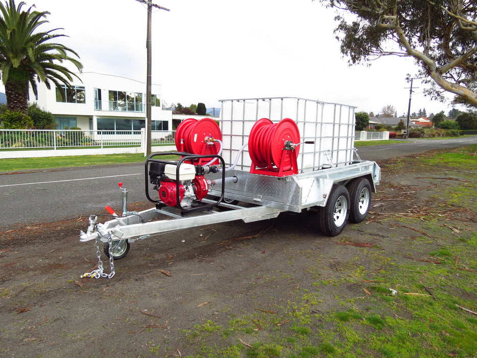 Safari Fireking 2000L Tandem Fire Fighter Trailer Including Hose Reels