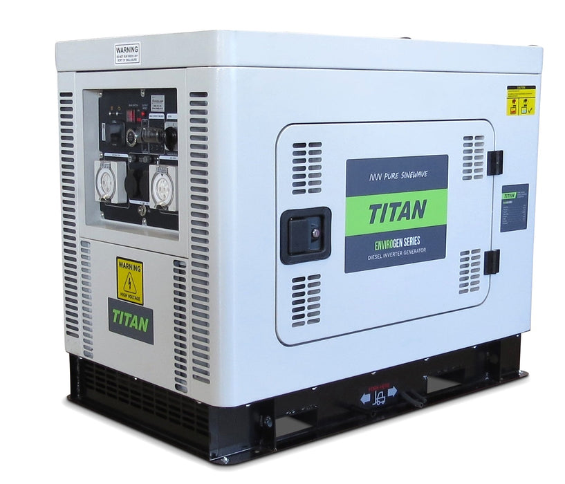 Titan Envirogen 15000iD Diesel Inverter Generator Single-Phase and 3-Phase - 2 WIRE AUTO-START