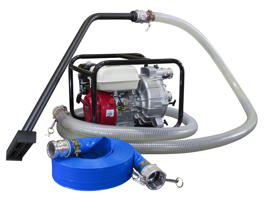2" Kato Honda Powered Trash Pump + Trough Cleaning Kit
