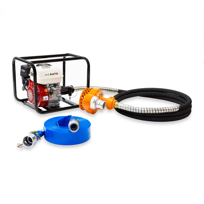 Kato Honda powered flexi drive 2" pump and hose kit