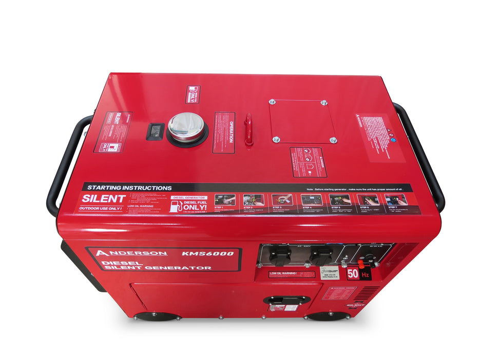 Anderson 5kW Silenced Diesel Generator - G4331G - Riequip NZ