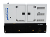 Side view of Cummins 33kVA 26kW silent diesel generator with weatherproof soundproof enclosure
