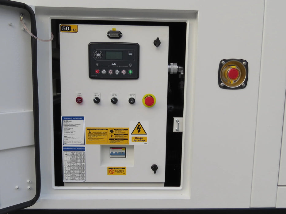 Digital control panel of Cummins 33kVA diesel generator with automatic start and monitoring system