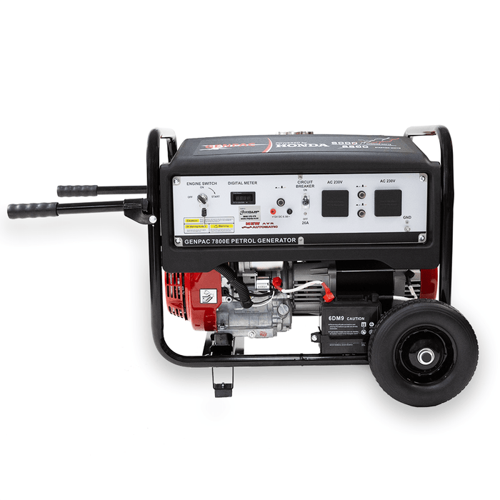 Genpac 7800E 6.5kW Honda Powered Generator - G1230J - Riequip NZ