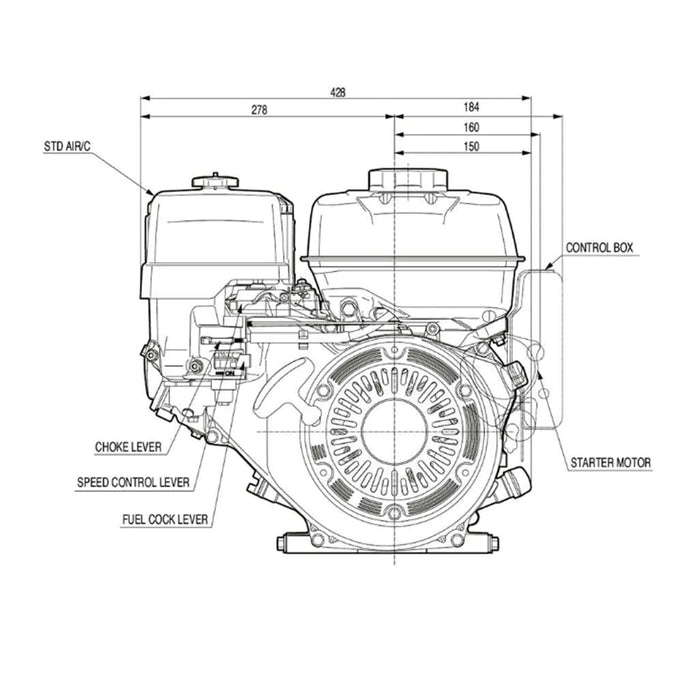 HONDA GX270 Engine Electric Start - E1370F - Riequip NZ