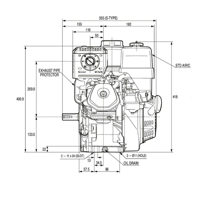 HONDA GX270 Engine Electric Start - E1370F - Riequip NZ