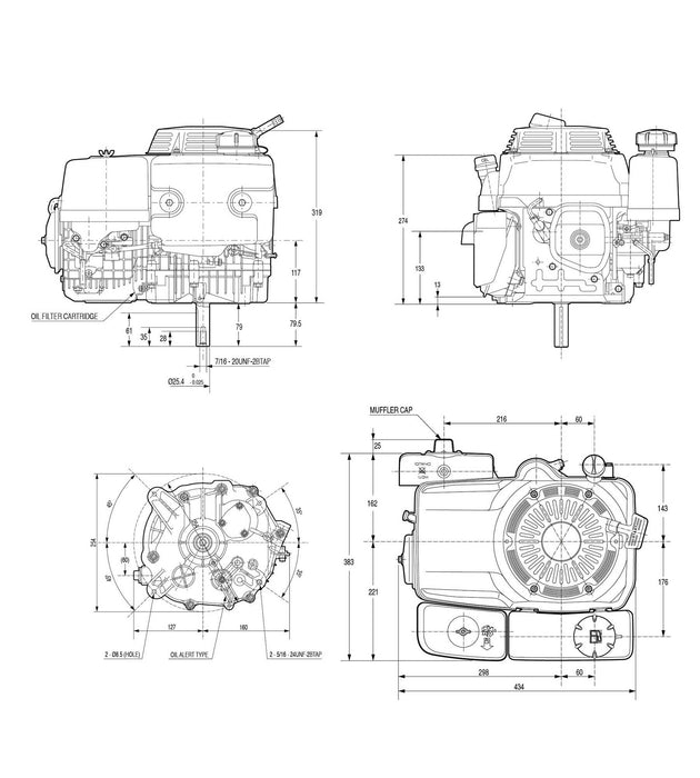 Honda GXV390 Engine Electric Start - E1364H - Riequip NZ