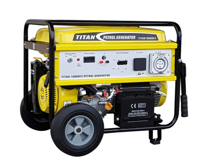 Titan 10000E - 3 8.4kW 3 Phase Petrol Generator - G1235J - Riequip NZ