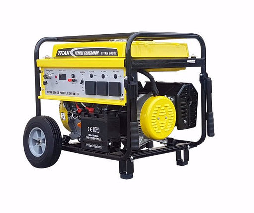 Titan 10000E 8.4kW Petrol Generator Electric Start and Wheel Kit - G1243G - Riequip NZ