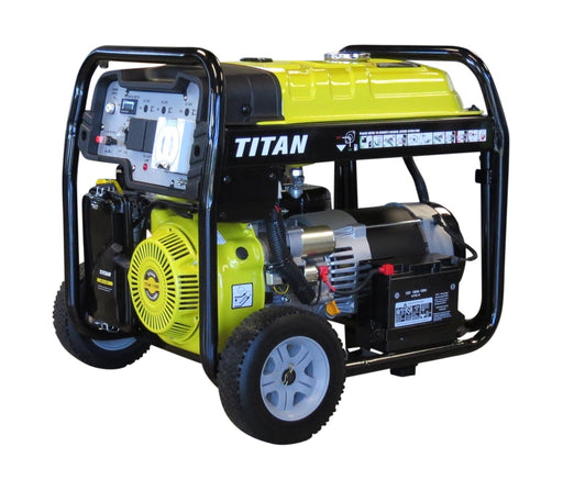 Titan 11000E 10kW Petrol Generator Electric Start and Wheel Kit - G1237G - Riequip NZ
