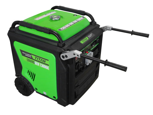 Titan 13000iE inverter generator isometric left view with handles 11kW portable design