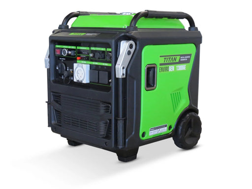 Titan Envirogen 13000iE 11kW inverter generator isometric right view petrol LPG natural gas