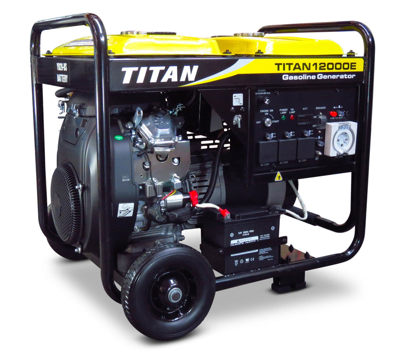 Titan 12000E 11kW Petrol Generator - G1255T - Riequip NZ