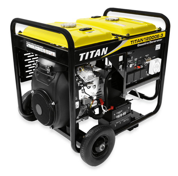 Titan 12000E - 3 11kW Petrol Generator 3 Phase - G1256T - Riequip NZ