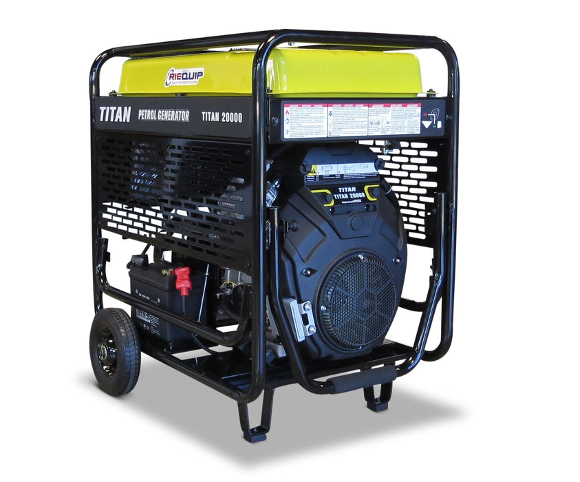 Titan 20000E 18kW Petrol Generator Electric Start and Wheel Kit - G1257G - Riequip NZ