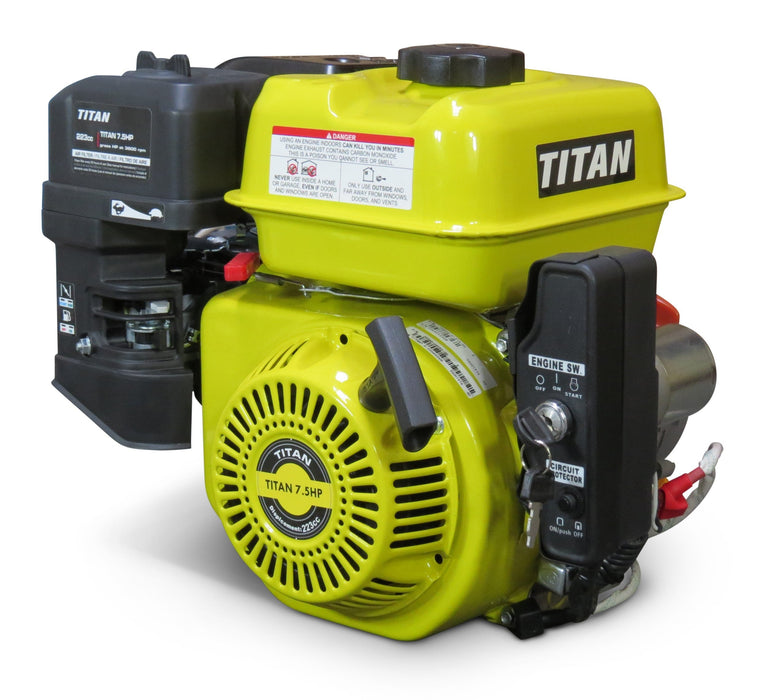 Titan 7.5HP 2:1 Reduction, Centrifugal Clutch, Electric Start Engine - E1330F - Riequip NZ